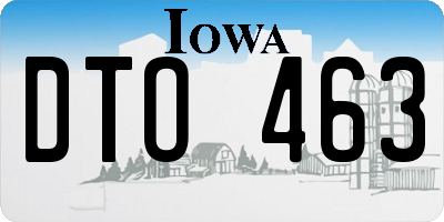 IA license plate DTO463