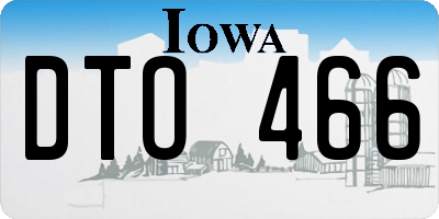 IA license plate DTO466