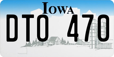 IA license plate DTO470