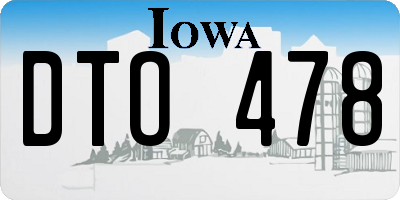 IA license plate DTO478