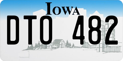 IA license plate DTO482