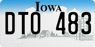 IA license plate DTO483