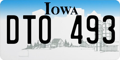 IA license plate DTO493