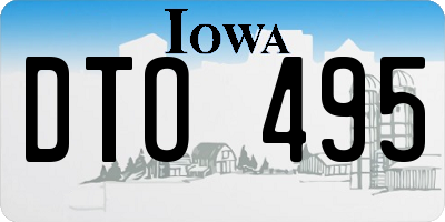 IA license plate DTO495