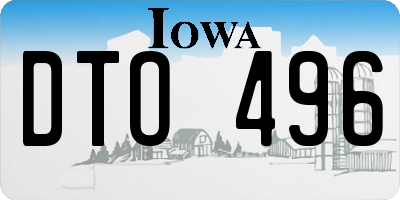 IA license plate DTO496