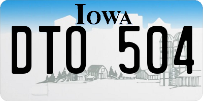 IA license plate DTO504