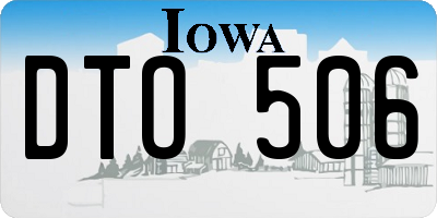 IA license plate DTO506