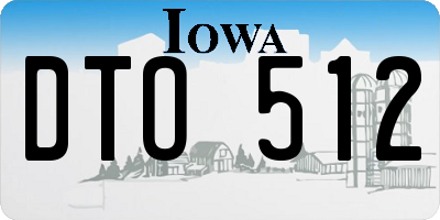 IA license plate DTO512