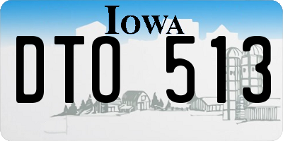IA license plate DTO513