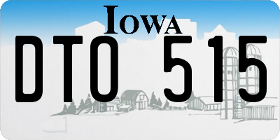 IA license plate DTO515