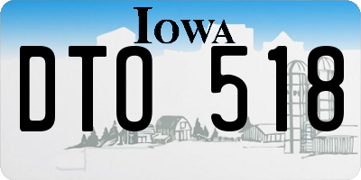 IA license plate DTO518