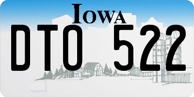 IA license plate DTO522
