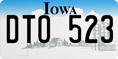 IA license plate DTO523