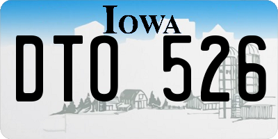 IA license plate DTO526