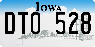 IA license plate DTO528