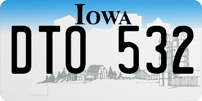 IA license plate DTO532
