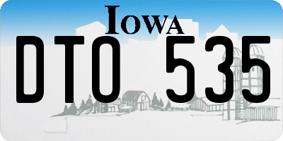 IA license plate DTO535