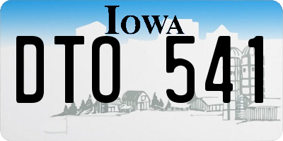 IA license plate DTO541