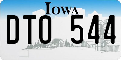 IA license plate DTO544