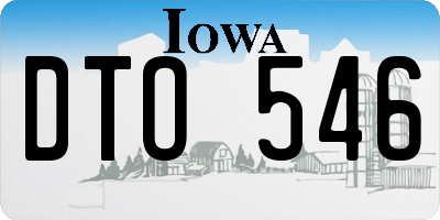 IA license plate DTO546