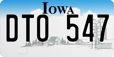 IA license plate DTO547