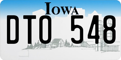 IA license plate DTO548