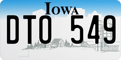 IA license plate DTO549
