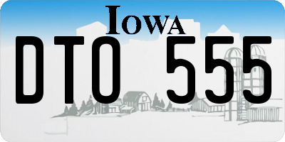 IA license plate DTO555