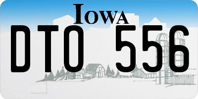 IA license plate DTO556