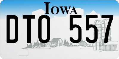 IA license plate DTO557