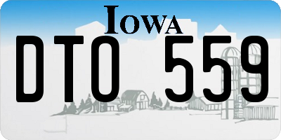 IA license plate DTO559