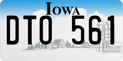 IA license plate DTO561