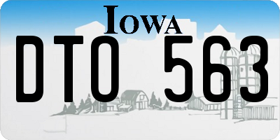 IA license plate DTO563