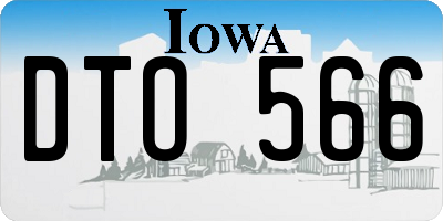 IA license plate DTO566