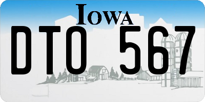 IA license plate DTO567
