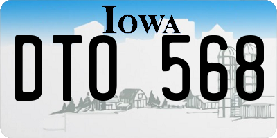 IA license plate DTO568