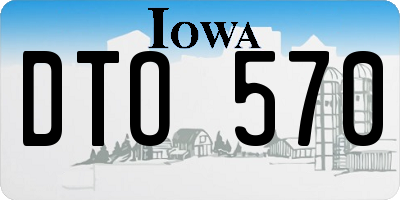 IA license plate DTO570