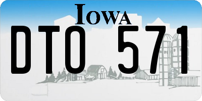 IA license plate DTO571