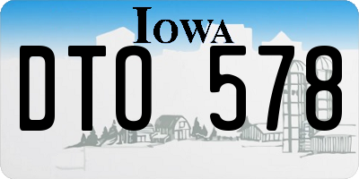 IA license plate DTO578