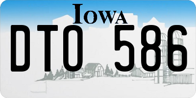 IA license plate DTO586