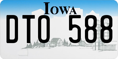 IA license plate DTO588