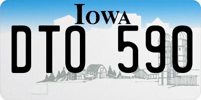 IA license plate DTO590