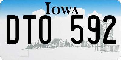 IA license plate DTO592