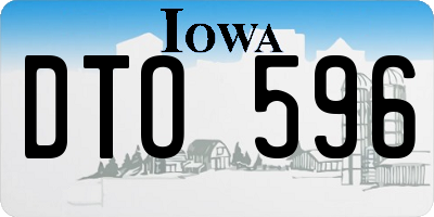 IA license plate DTO596