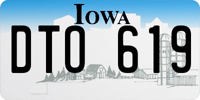 IA license plate DTO619