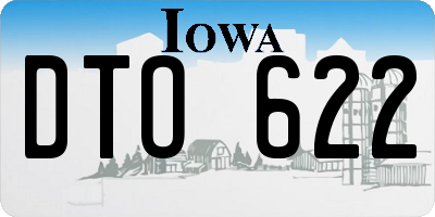 IA license plate DTO622