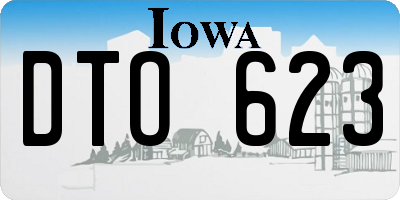 IA license plate DTO623
