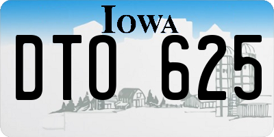 IA license plate DTO625