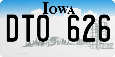 IA license plate DTO626