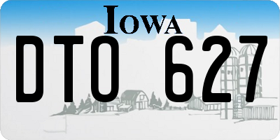 IA license plate DTO627